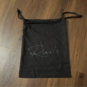 Rails Logo Black Small Dust Bag in Cotton